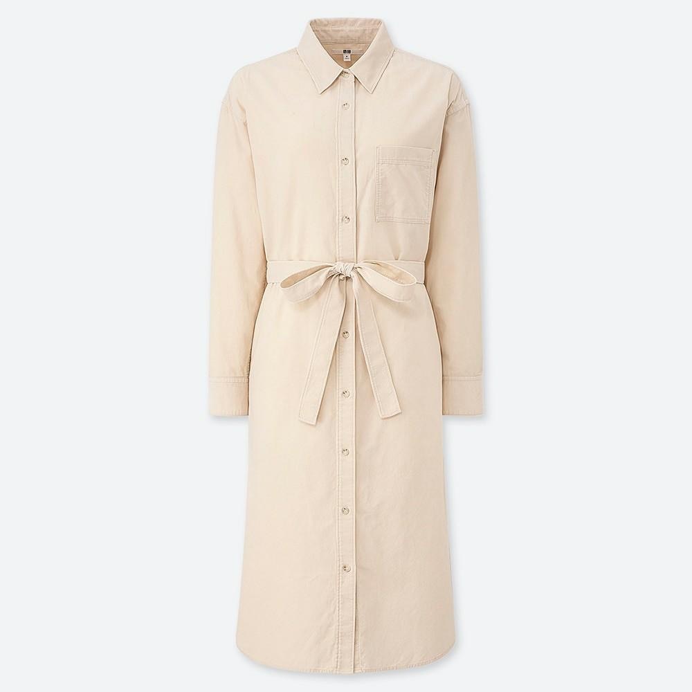 Uniqlo Corduroy Midi Shirt Dress